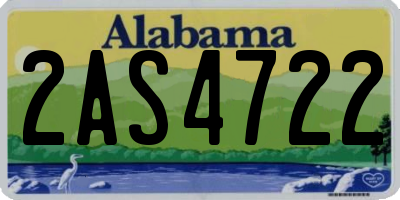 AL license plate 2AS4722