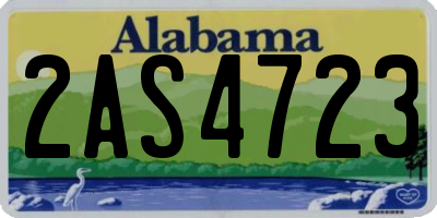AL license plate 2AS4723