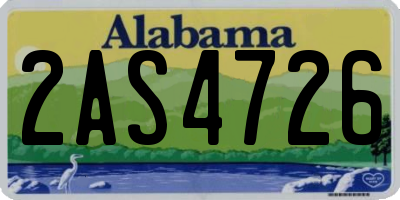 AL license plate 2AS4726