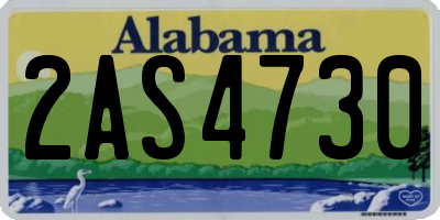 AL license plate 2AS4730