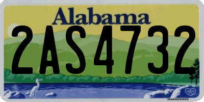 AL license plate 2AS4732