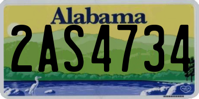 AL license plate 2AS4734