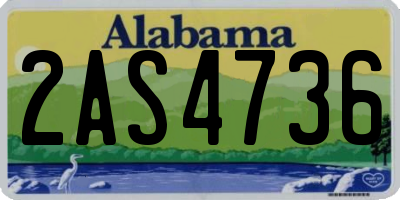 AL license plate 2AS4736