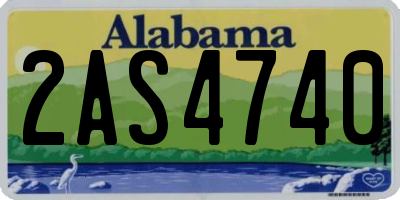 AL license plate 2AS4740