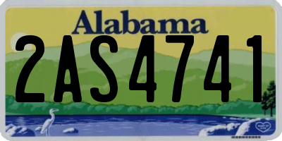 AL license plate 2AS4741