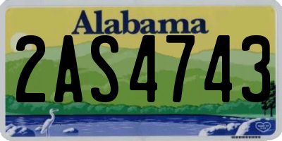 AL license plate 2AS4743