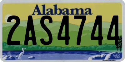 AL license plate 2AS4744