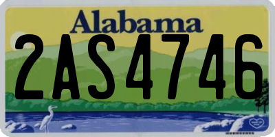 AL license plate 2AS4746