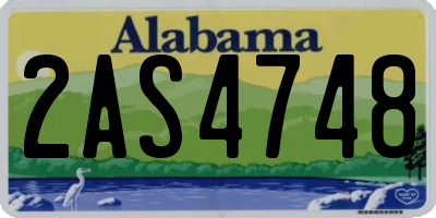 AL license plate 2AS4748