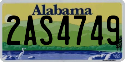 AL license plate 2AS4749