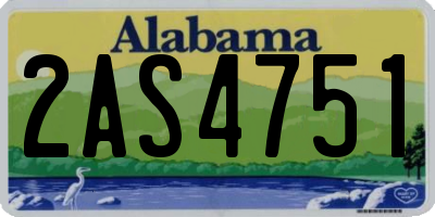 AL license plate 2AS4751
