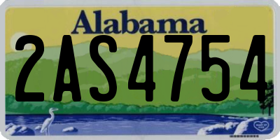 AL license plate 2AS4754