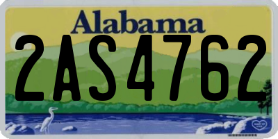 AL license plate 2AS4762