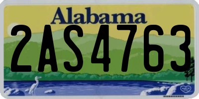 AL license plate 2AS4763