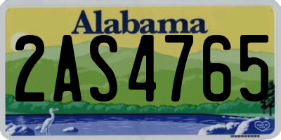 AL license plate 2AS4765