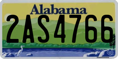 AL license plate 2AS4766
