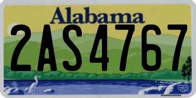 AL license plate 2AS4767