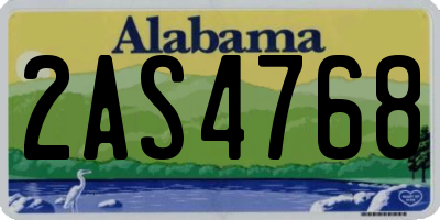 AL license plate 2AS4768