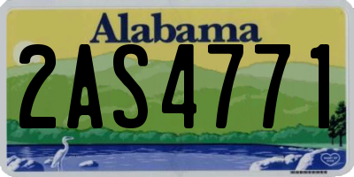 AL license plate 2AS4771