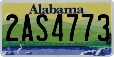 AL license plate 2AS4773