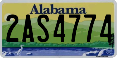 AL license plate 2AS4774