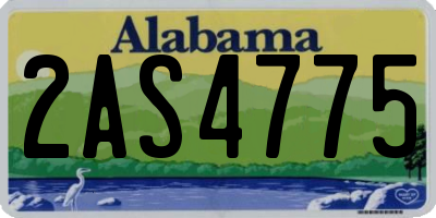 AL license plate 2AS4775