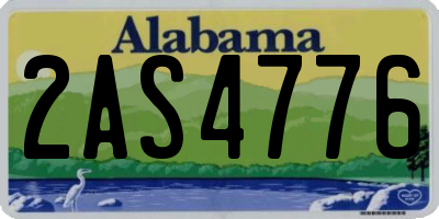 AL license plate 2AS4776