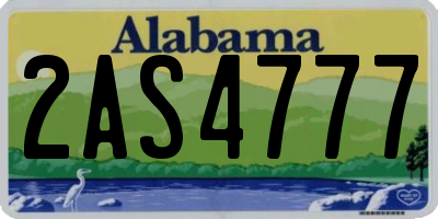 AL license plate 2AS4777