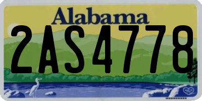 AL license plate 2AS4778