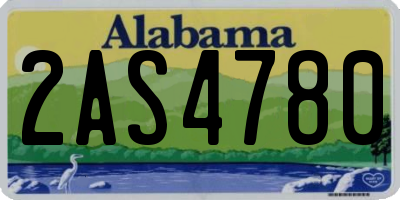 AL license plate 2AS4780