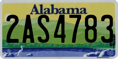 AL license plate 2AS4783