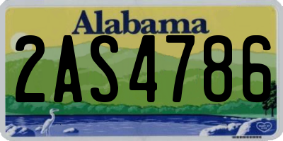 AL license plate 2AS4786