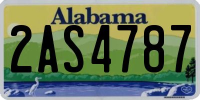 AL license plate 2AS4787