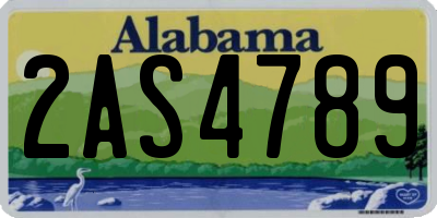 AL license plate 2AS4789