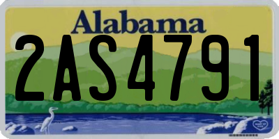 AL license plate 2AS4791