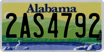 AL license plate 2AS4792