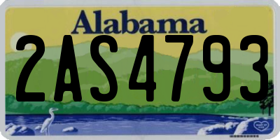 AL license plate 2AS4793