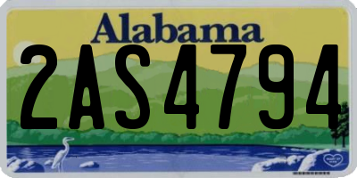 AL license plate 2AS4794