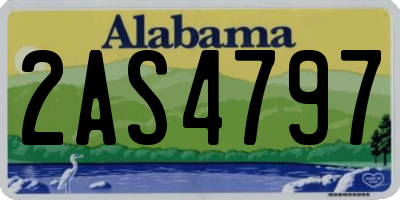 AL license plate 2AS4797