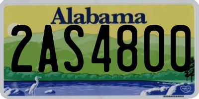 AL license plate 2AS4800