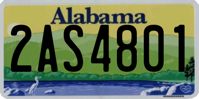 AL license plate 2AS4801