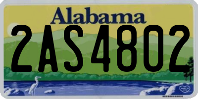 AL license plate 2AS4802