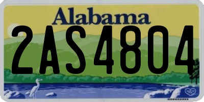 AL license plate 2AS4804