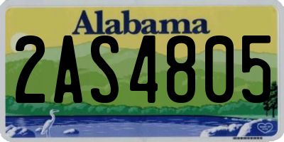 AL license plate 2AS4805