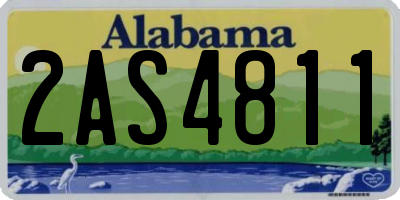 AL license plate 2AS4811