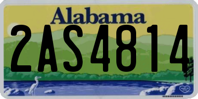 AL license plate 2AS4814