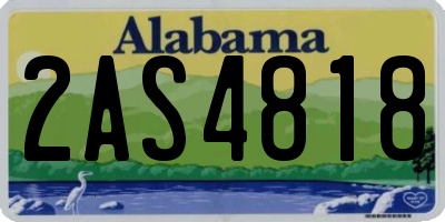 AL license plate 2AS4818