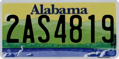 AL license plate 2AS4819