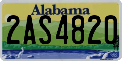 AL license plate 2AS4820