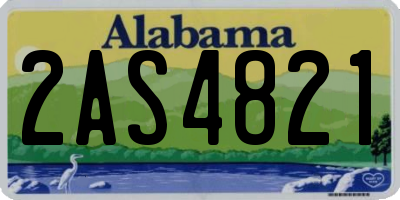 AL license plate 2AS4821